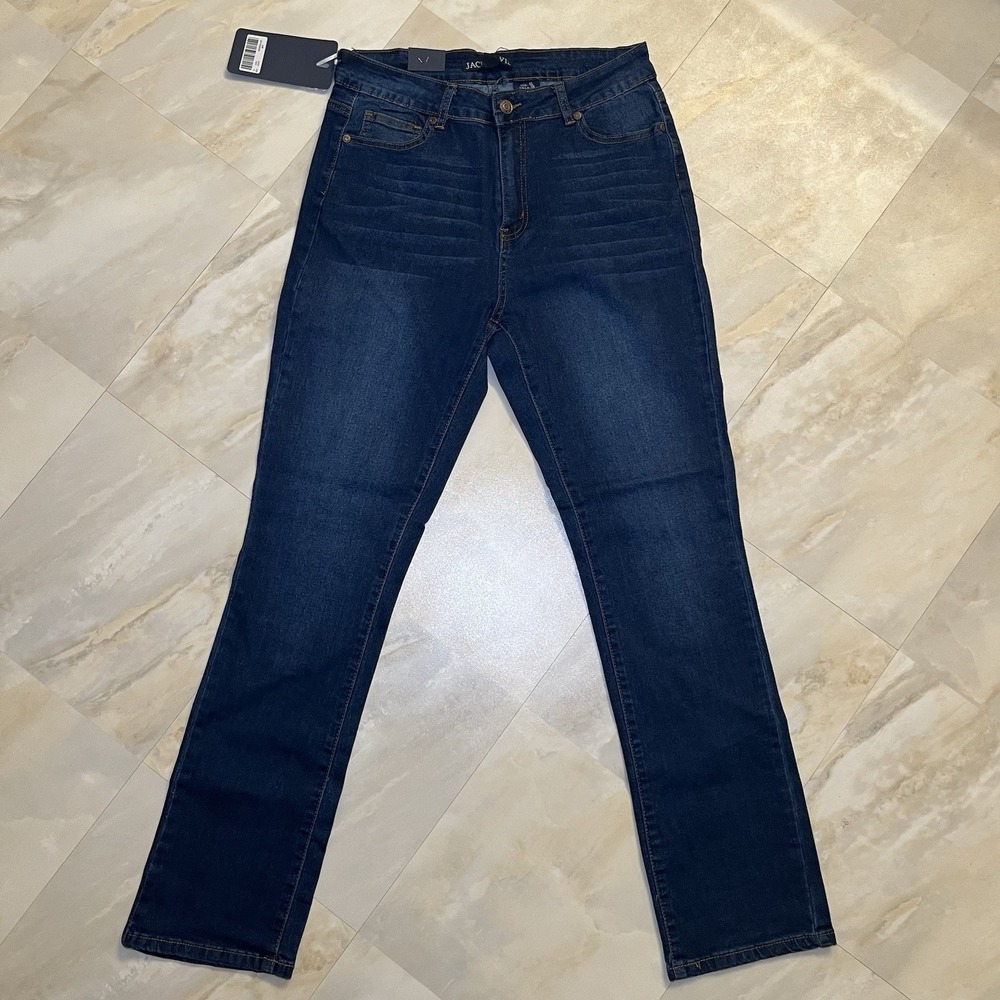 NEW Jack David Women's Jeans Size 15 Straight Leg Dark Wash New with Tags